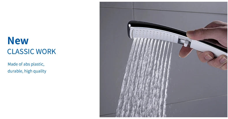 Modern Sleek High-Pressure Shower Head Set