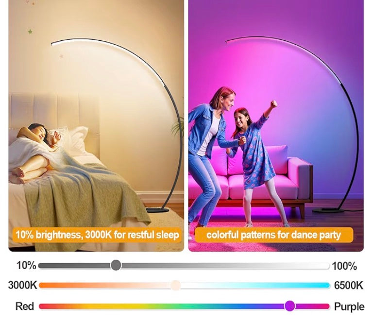 Modern LED Arc Floor Lamp