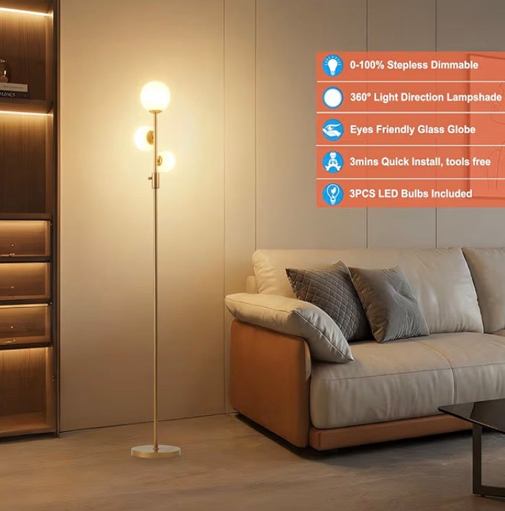 Mid Century Globe Floor Lamp