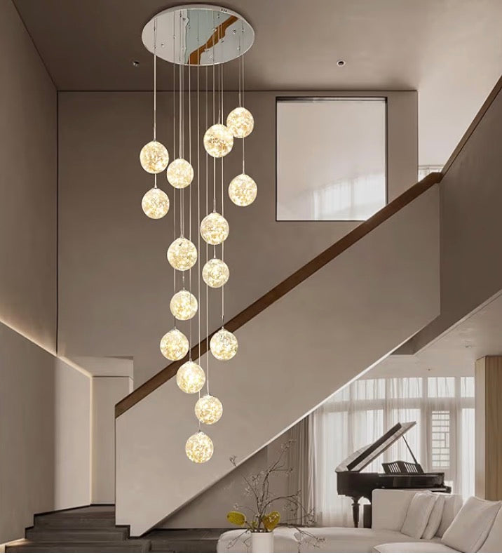 Nordic Glass Bubble Ball Chandelier