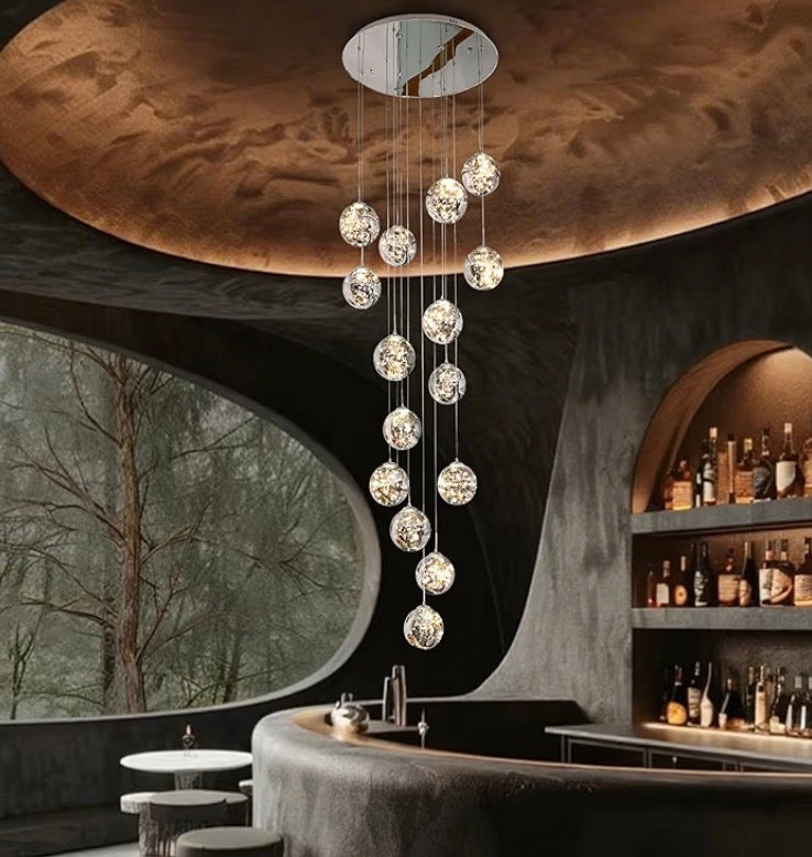 Nordic Glass Bubble Ball Chandelier