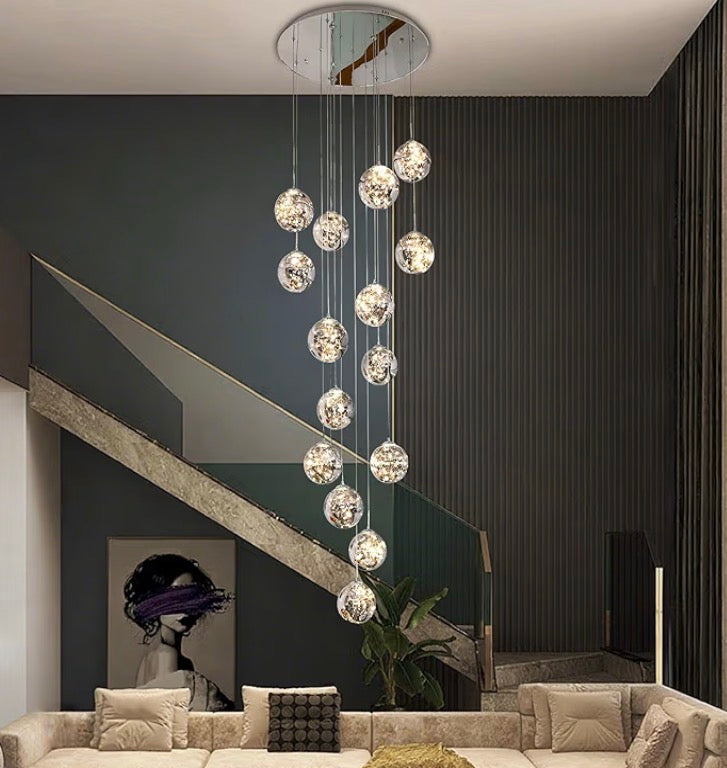 Nordic Glass Bubble Ball Chandelier