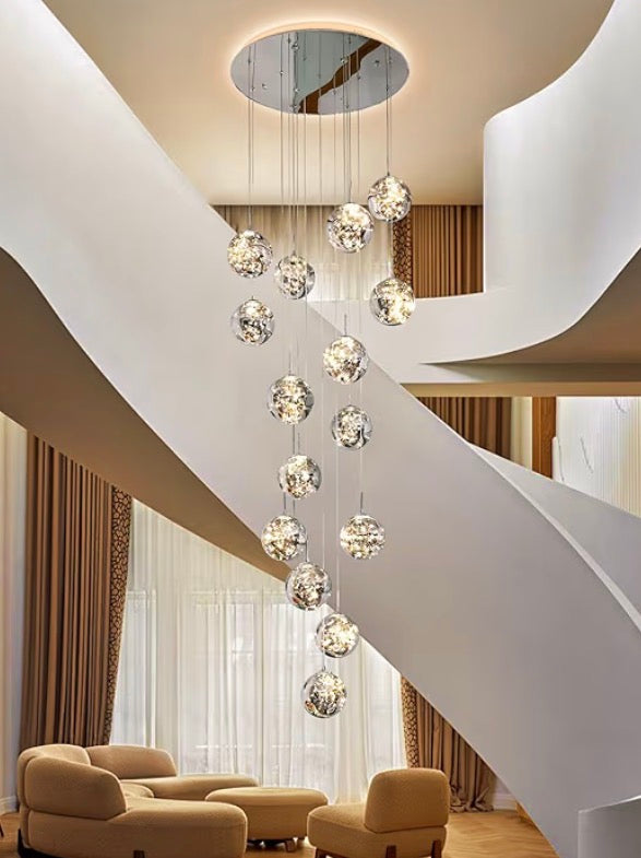 Nordic Glass Bubble Ball Chandelier