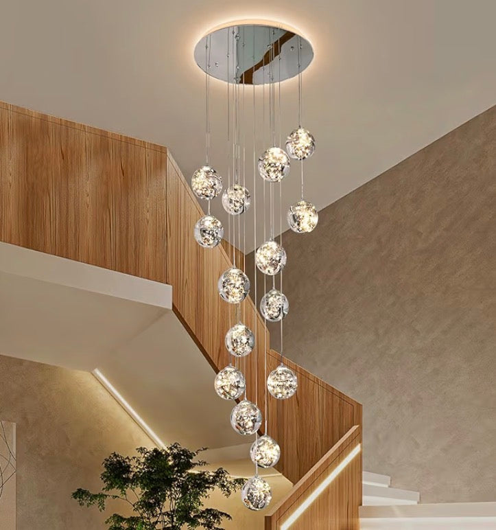 Nordic Glass Bubble Ball Chandelier