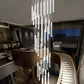 Sparkling Bubble Crystal Spiral Chandelier