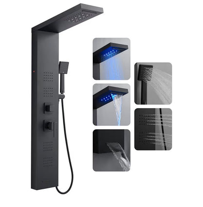 Shower Panel Tower System with LED Lights
