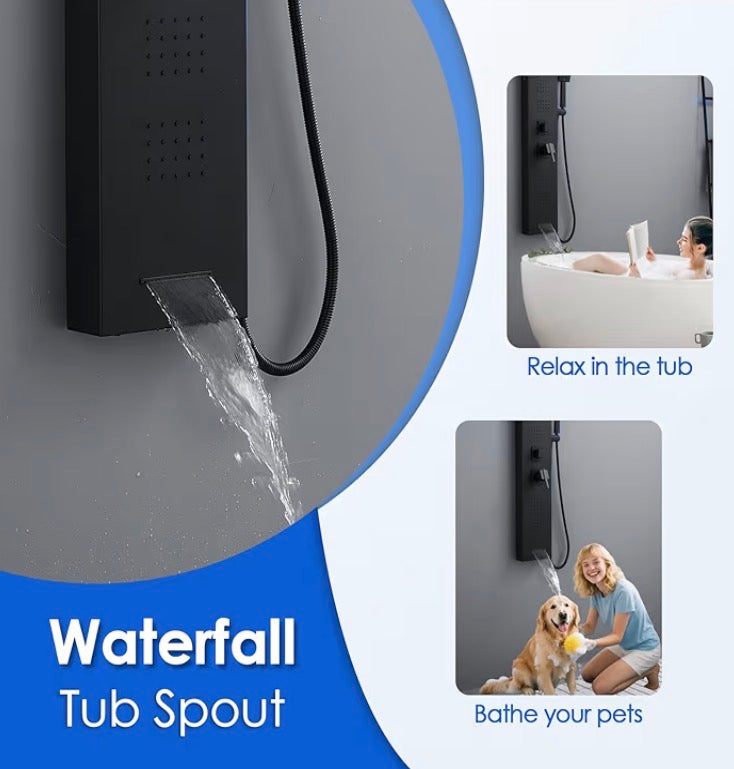 Shower Panel Tower System with LED Lights