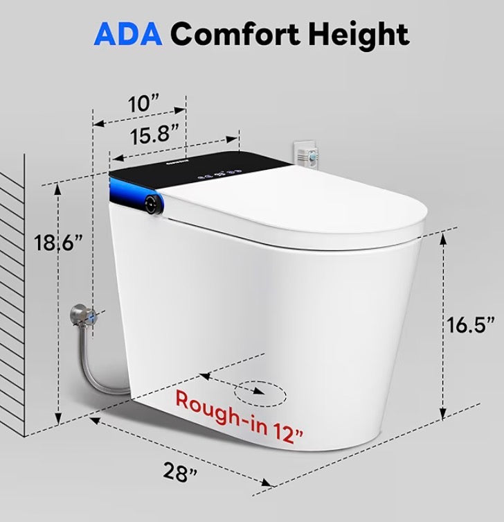 Casta Diva® Smart Toilet Max Pro with Built-in Bidet