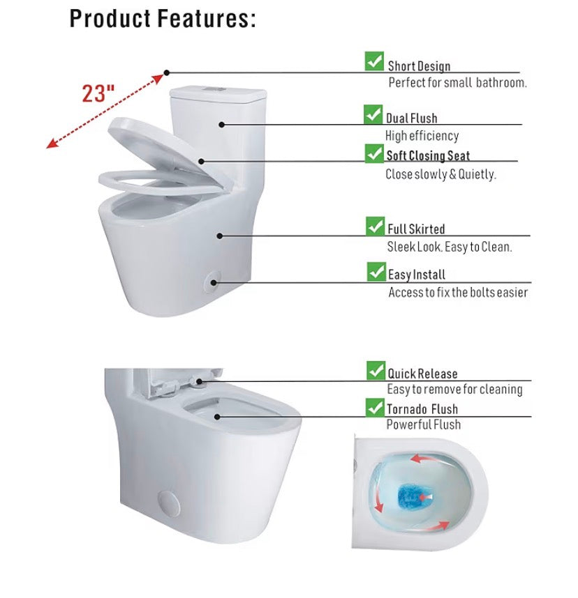 Modern Compact Round Toilet