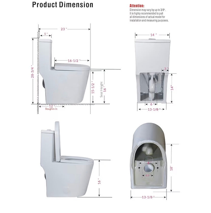 Modern Compact Round Toilet