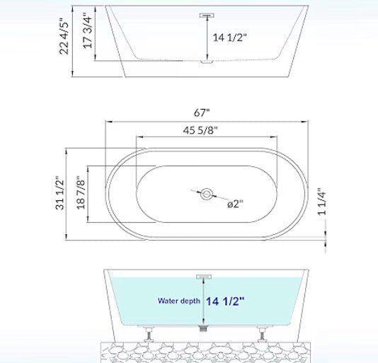 Acrylic Freestanding Bathtub