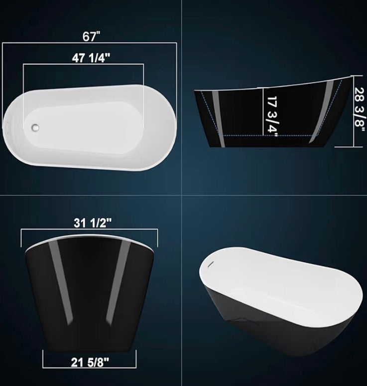 Modern Elegance  Acrylic Freestanding Tub