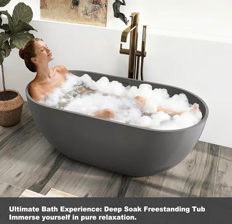 Modern Stone Resin Freestanding Tub