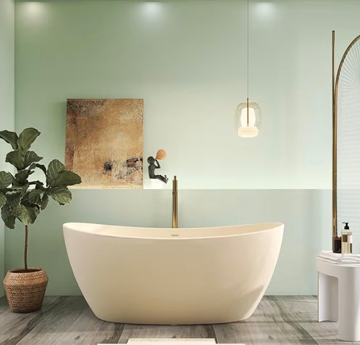 Contemporary Stone Resin Freestanding Tub