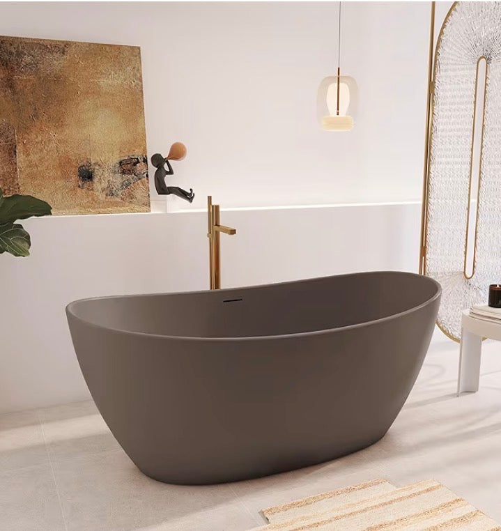 Contemporary Stone Resin Freestanding Tub