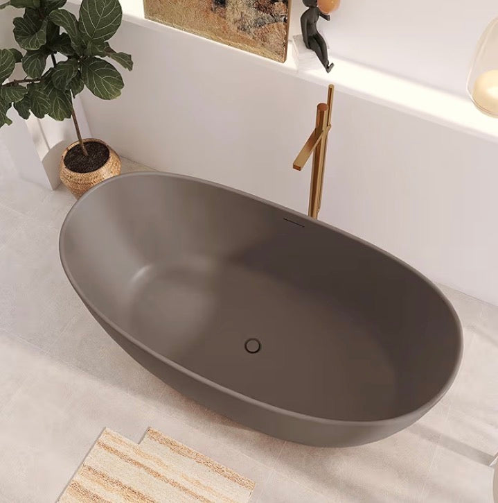 Contemporary Stone Resin Freestanding Tub