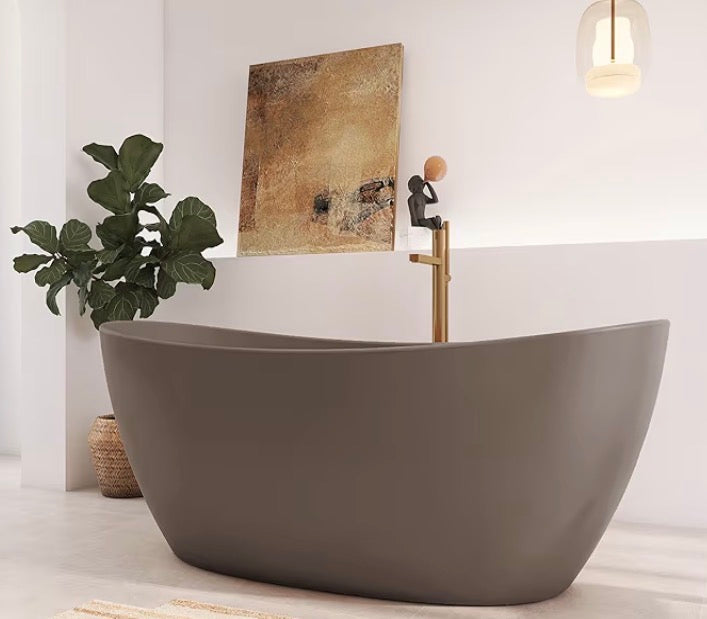 Contemporary Stone Resin Freestanding Tub
