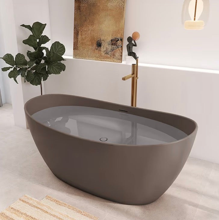 Contemporary Stone Resin Freestanding Tub
