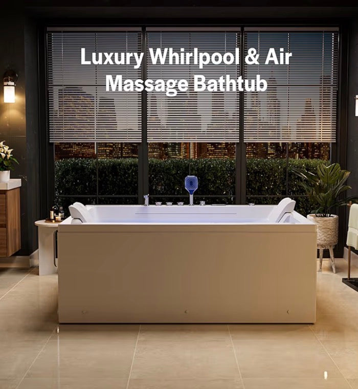 Jetted Hydromassage Whirlpool Bathtub