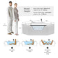 Jetted Hydromassage Whirlpool Bathtub