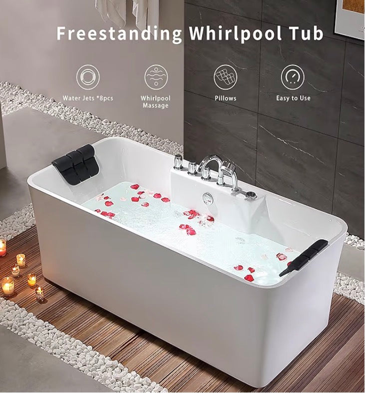 Jetted Hydromassage Whirlpool Bathtub