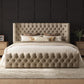 Luxe Diamond Tufted Wingback Bed