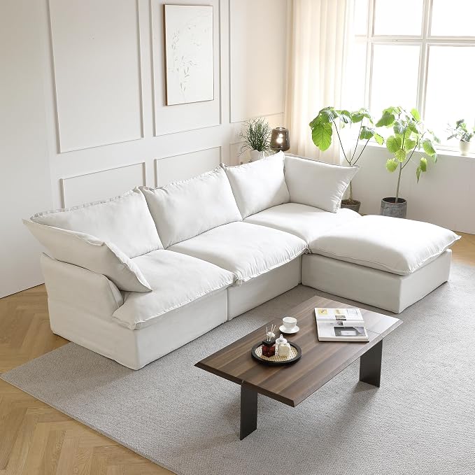 Modern Hemp Velvet Modular Sectional Sofa