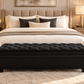 Modern Tufted Faux Leather Storage Bench