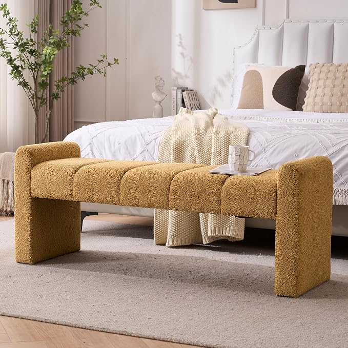 Modern Channel Tufted Upholstered Bench