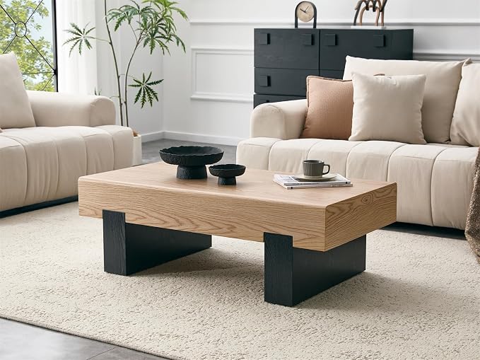 Architectural Block Base Coffee Table