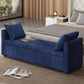 Modern Upholstered Storage Bench with Pillows