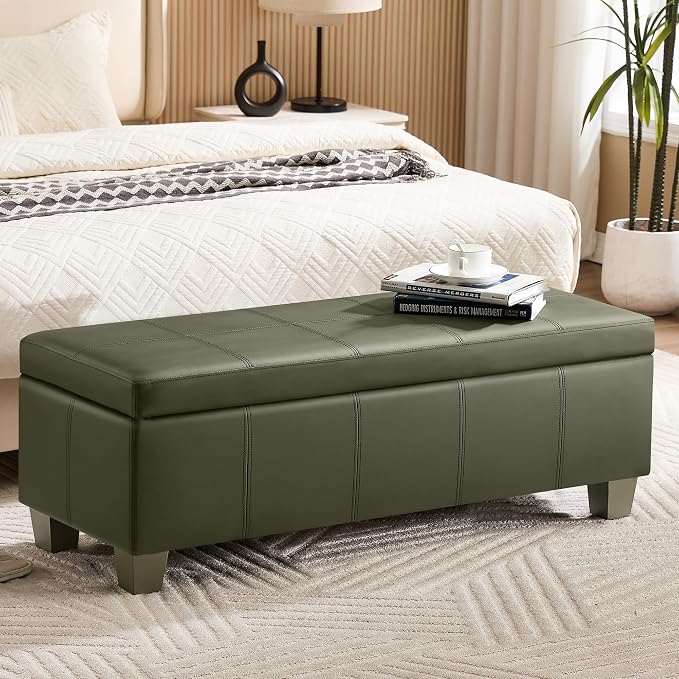 Contemporary Upholstered Storage Bench
