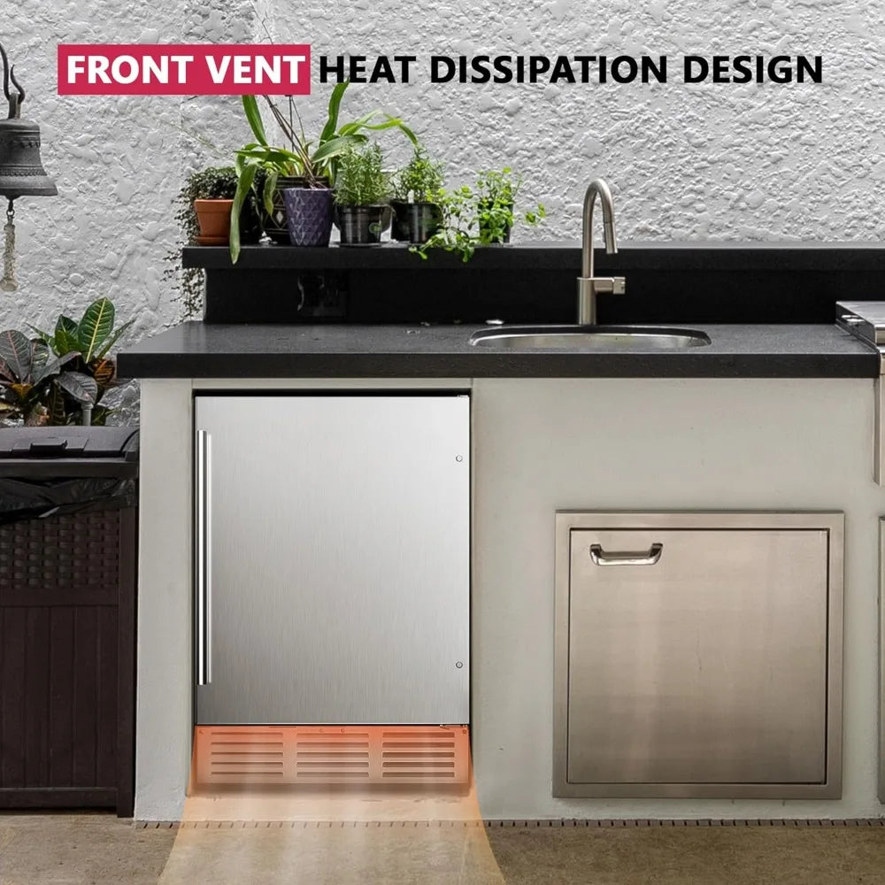 Undercounter Stainless Steel Beverage Fridge
