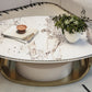 Modern Sintered Stone Marble Coffee Table with Storage Drawer