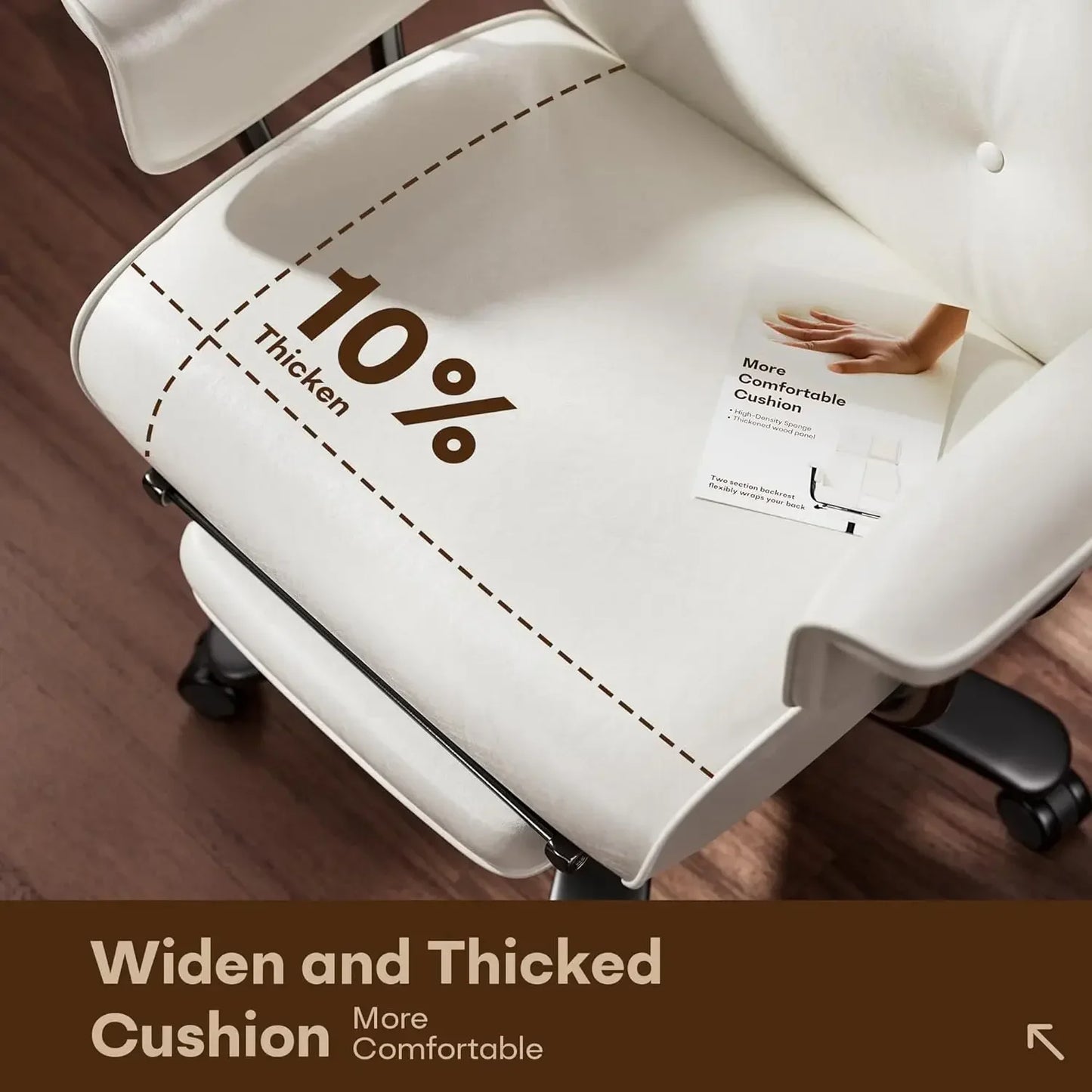 Reclining Executive Office Chair with Footrest