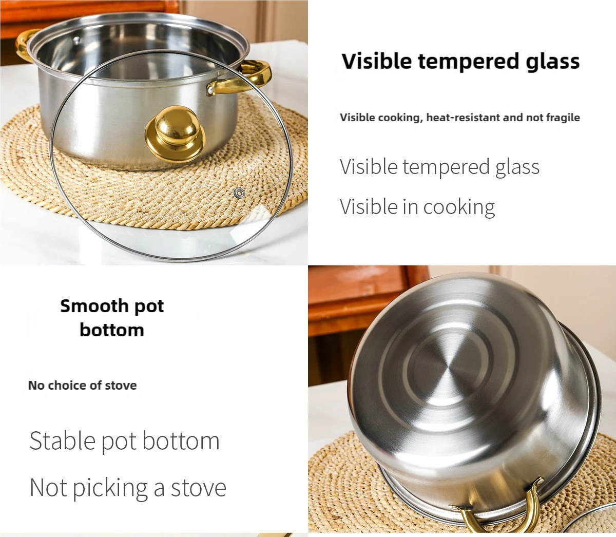 Non-Stick Stainless Steel Cookware Set