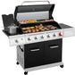 Six Burner Propane Gas Grill with Sear Burner and Side Burner