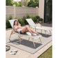 Aluminum Fabric Chaise Lounge Chair
