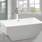 Modern Sleek Rectangular Acrylic Bathtub