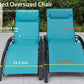 Oversized Lightweight Chaise Lounge Set with 2 Side Tables