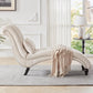 Tufted Chaise Lounge with Pillow