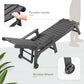 Wood Chaise Lounger with Wheels