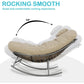 Oversized Loveseat Rocking Papasan Chair with Cushions