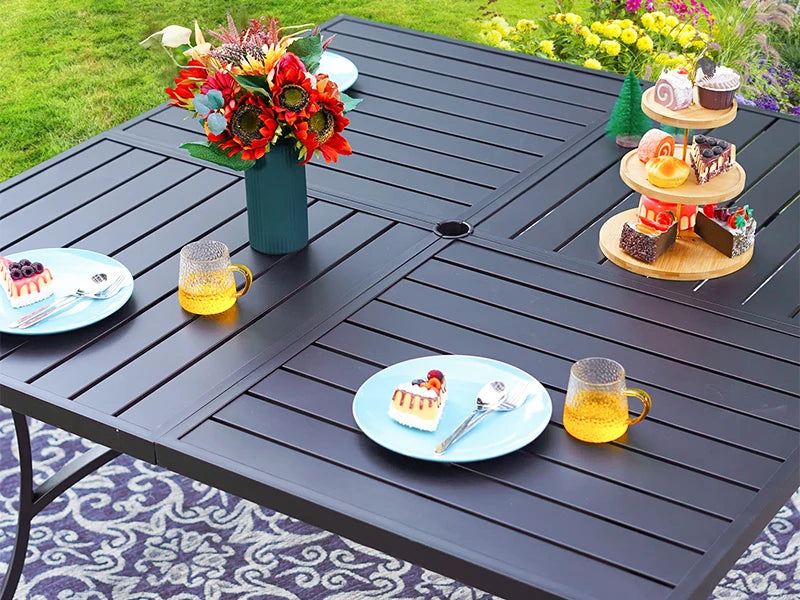 Square Metal Dining Set