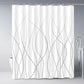 Modern Gradient Stripe Shower Curtain with Hooks