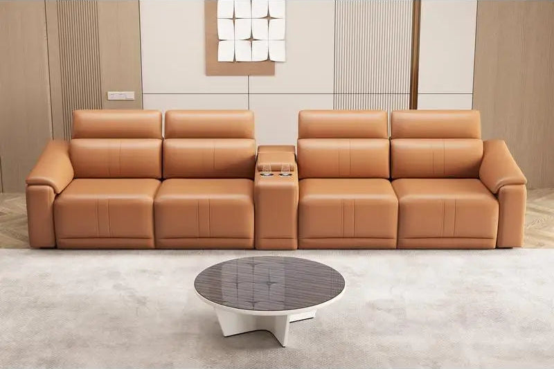 Modern Morocco 4-Seat Power Reclining Sectional Sofa