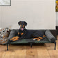 Elevated Dog Bed with Cooling Breathable Mat and Soft Plush Mat