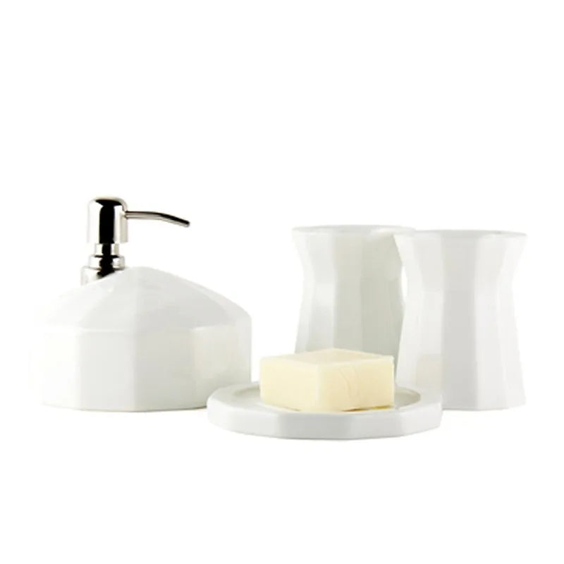 Modern Chic Ceramic Bathroom Accessory Set