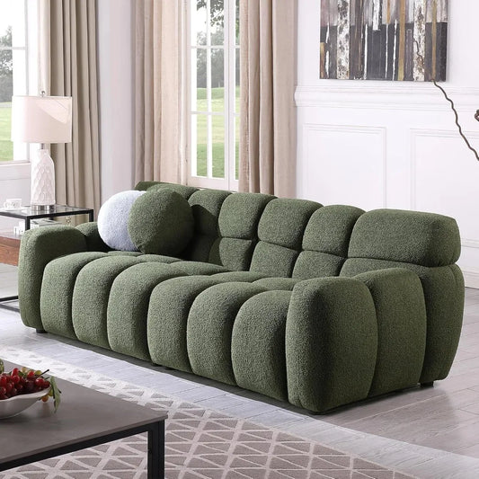 Boucle Couch with Pillow
