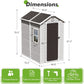 Resin Outdoor Storage Shed with Floors and Window